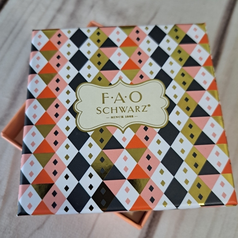 FAO Schwarz Silver Tone Heart Necklace with Crystal Accents - Picture 4 of 6